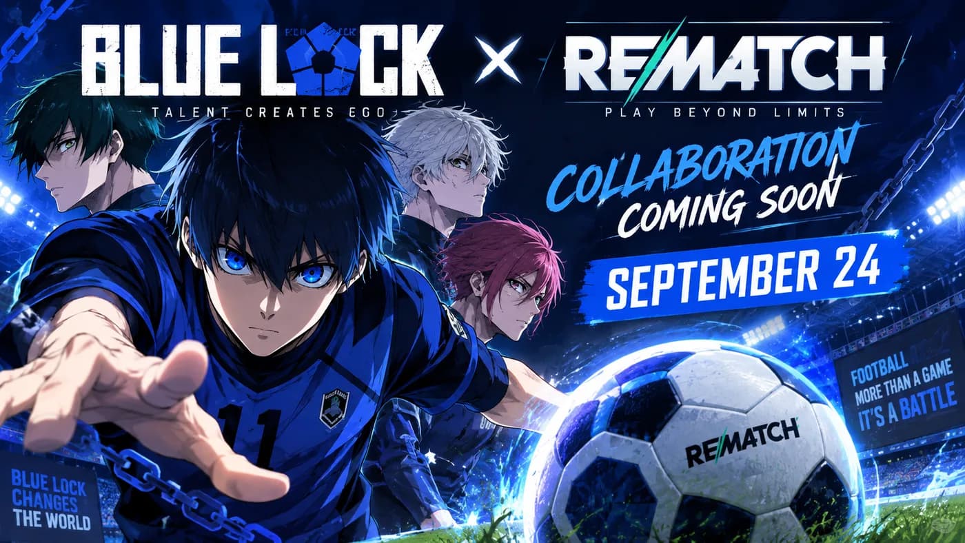 BLUE LOCK Collaboration Teased for REMATCH Soccer Game on September 24 cover art