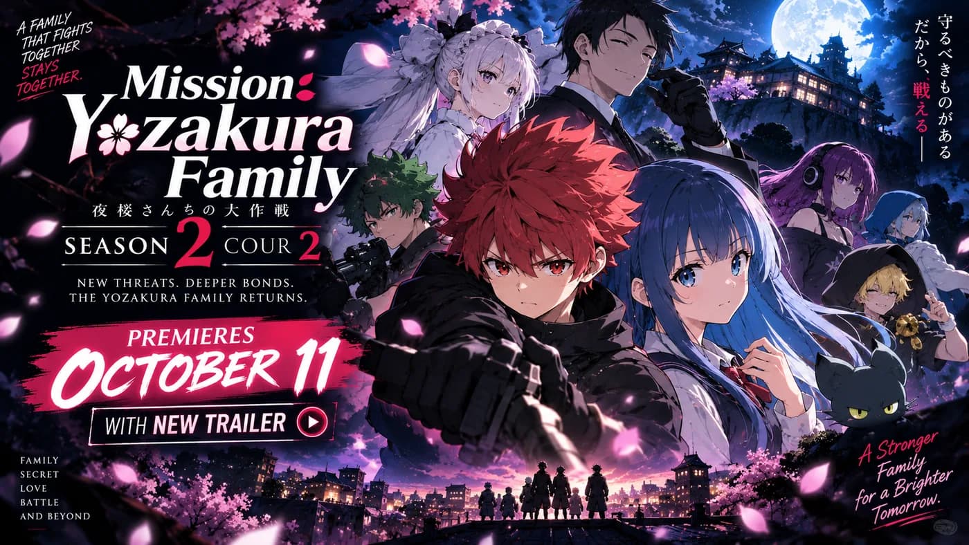 Mission: Yozakura Family Season 2 Cour 2 Premieres October 11 With New Trailer cover art