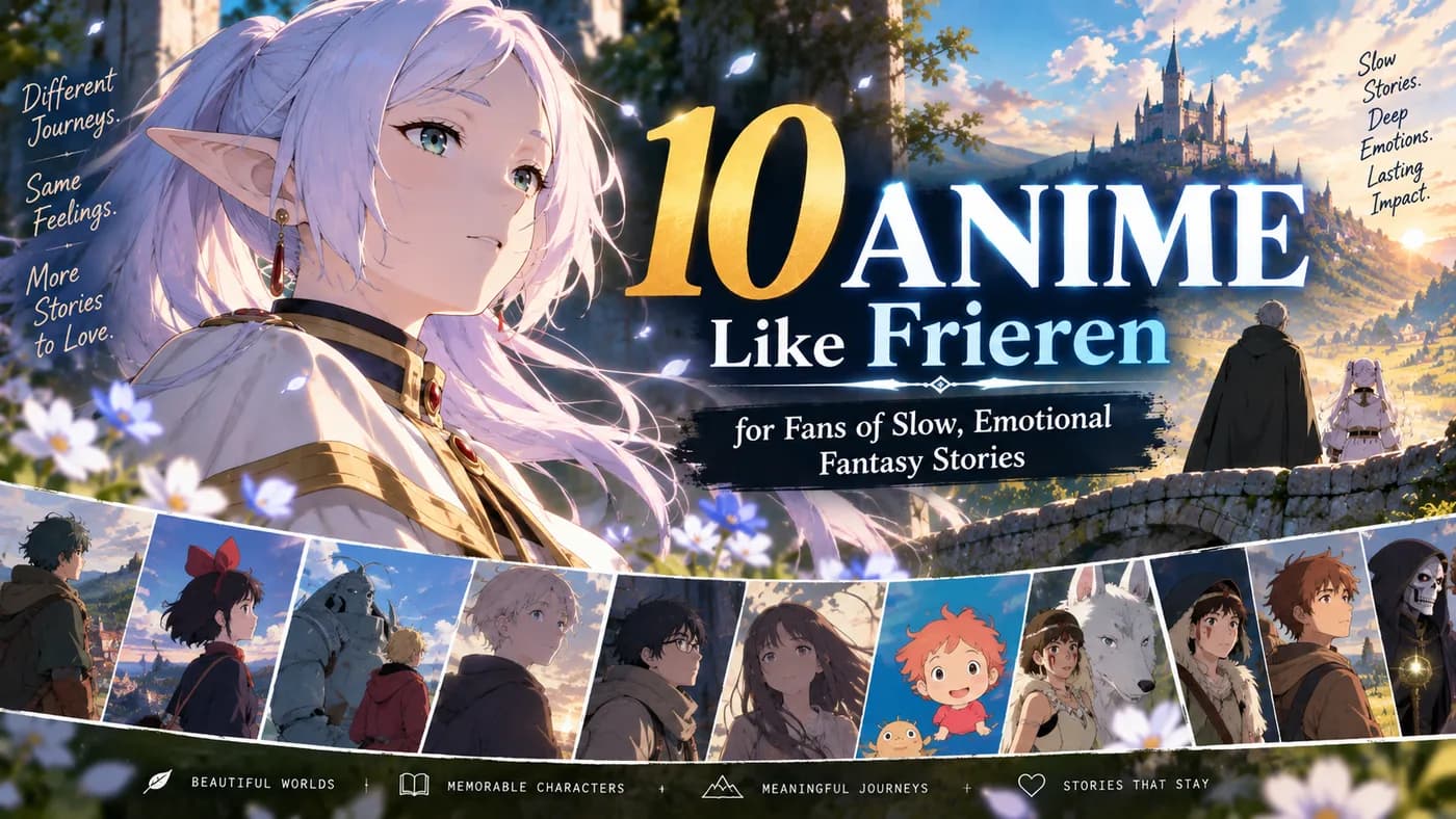 10 Anime Like Frieren for Fans of Slow, Emotional Fantasy Stories cover art